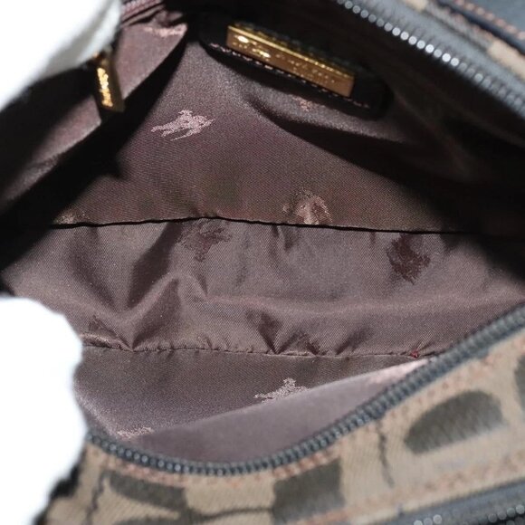 Burberrys Nova Check Shoulder Bag Canvas Brown Gold Auth bs26786 - Picture 10 of 16